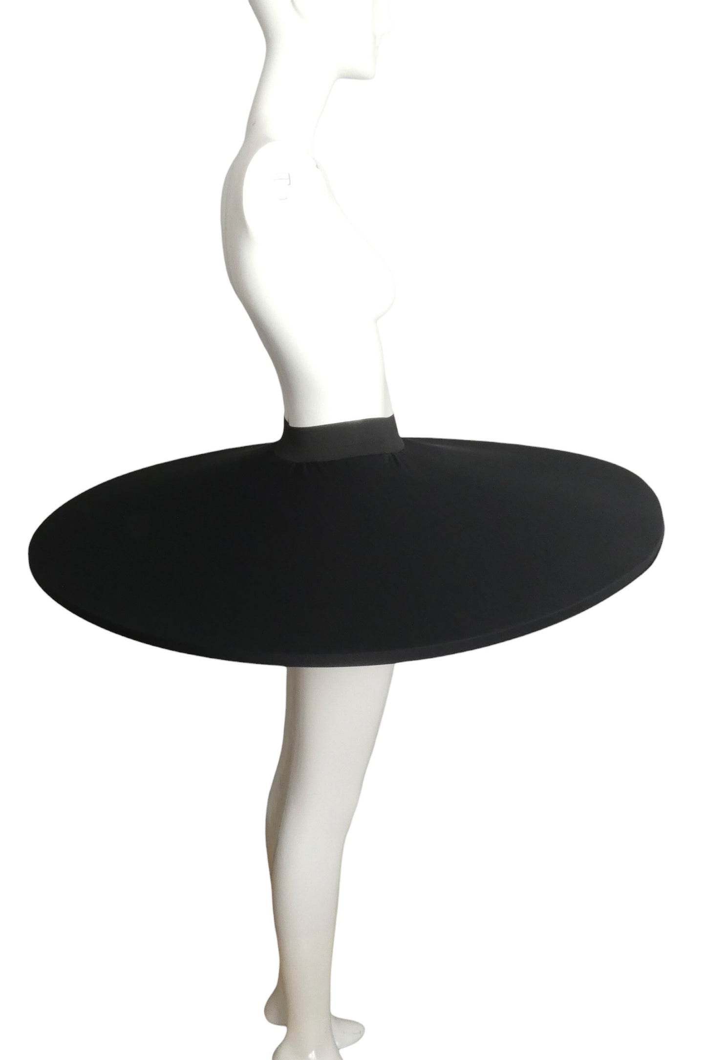 1992 Haute Couture Large Black Hoop Over Skirt, Size-4