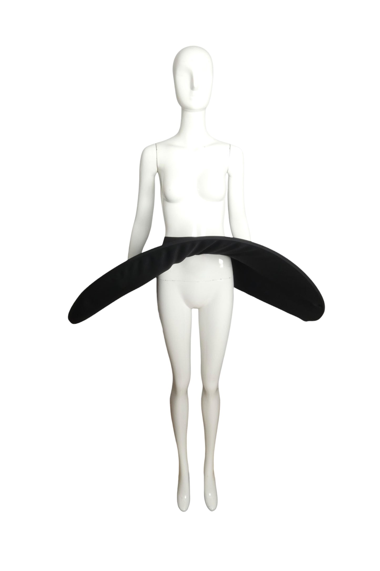 1992 Haute Couture Large Black Hoop Over Skirt, Size-4