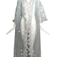 1980 Haute Couture  Blue Embroidered Tulle Coat, Size-S/M