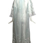 1980 Haute Couture  Blue Embroidered Tulle Coat, Size-S/M
