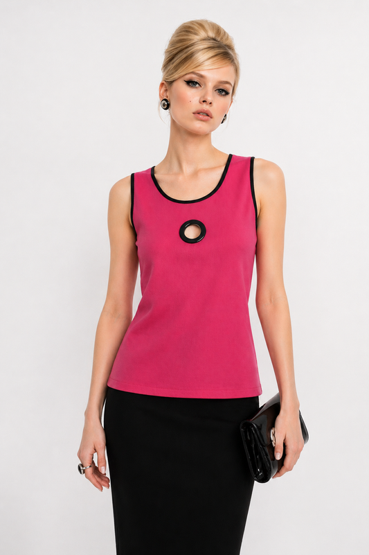2001 Knit Keyhole Top, Size 4