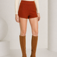 1996 Burnt Orange Wool Shorts- SIze 6