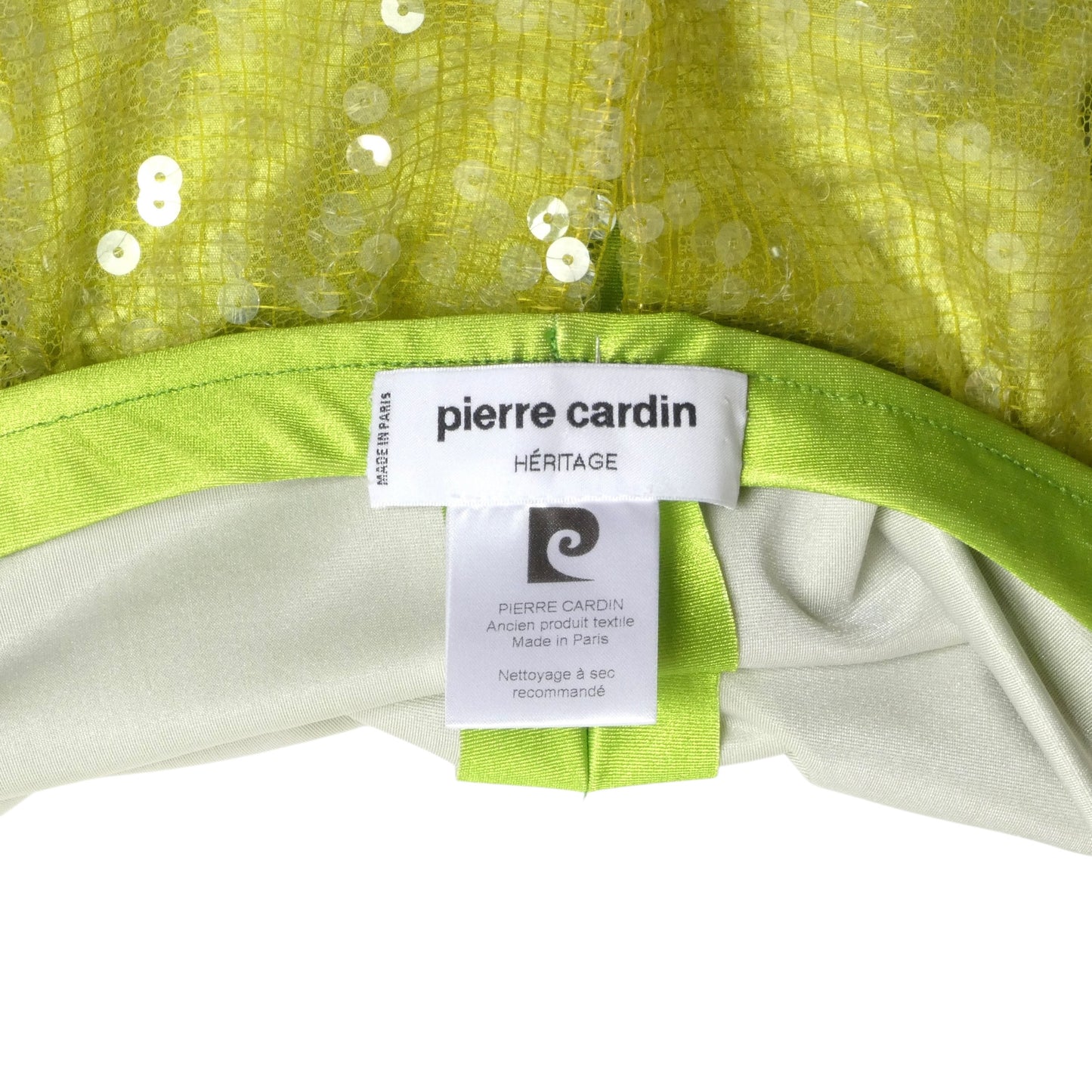 2000 Lime Jumpsuit and Sequin Skirt Ensemble, Size 4