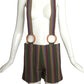 PIERRE CARDIN - 2003 Striped Knit  Suspender Shorts, Size 8