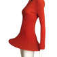 1993 Haute Couture Wool Knit Hoop Mini Dress, Size-4