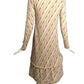 1980 Haute Couture Wool Knit Hoop Dress, Size-4