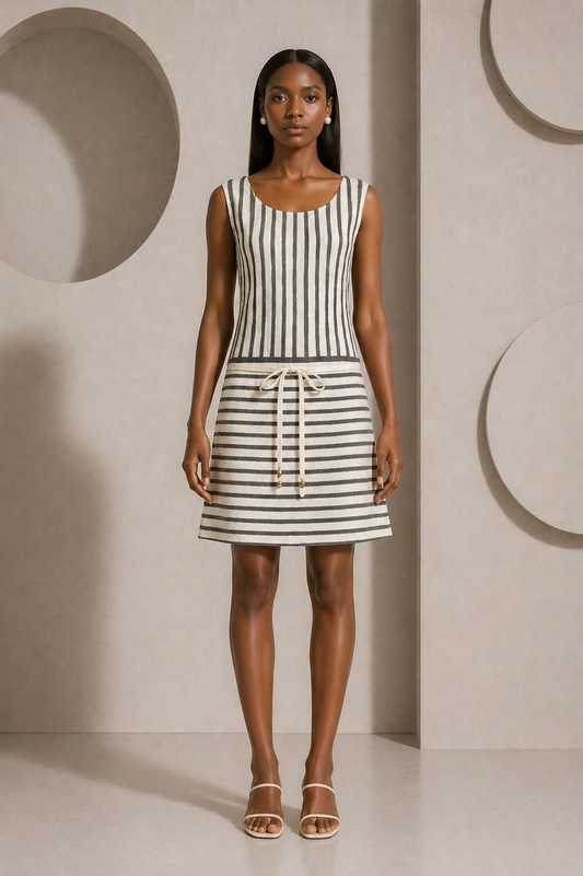 2003 Striped Knit Summer Dress, Size-6