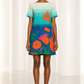2001 Floral Rayon Dress, Size 8
