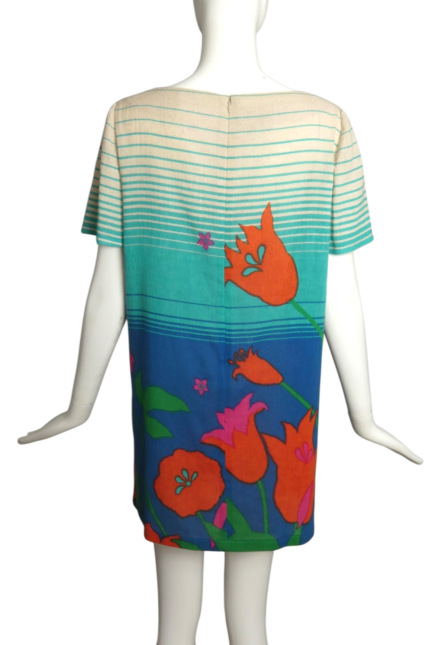 2001 Floral Rayon Dress, Size 8