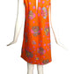 1980 Rayon Print A-Line Dress, Size-6