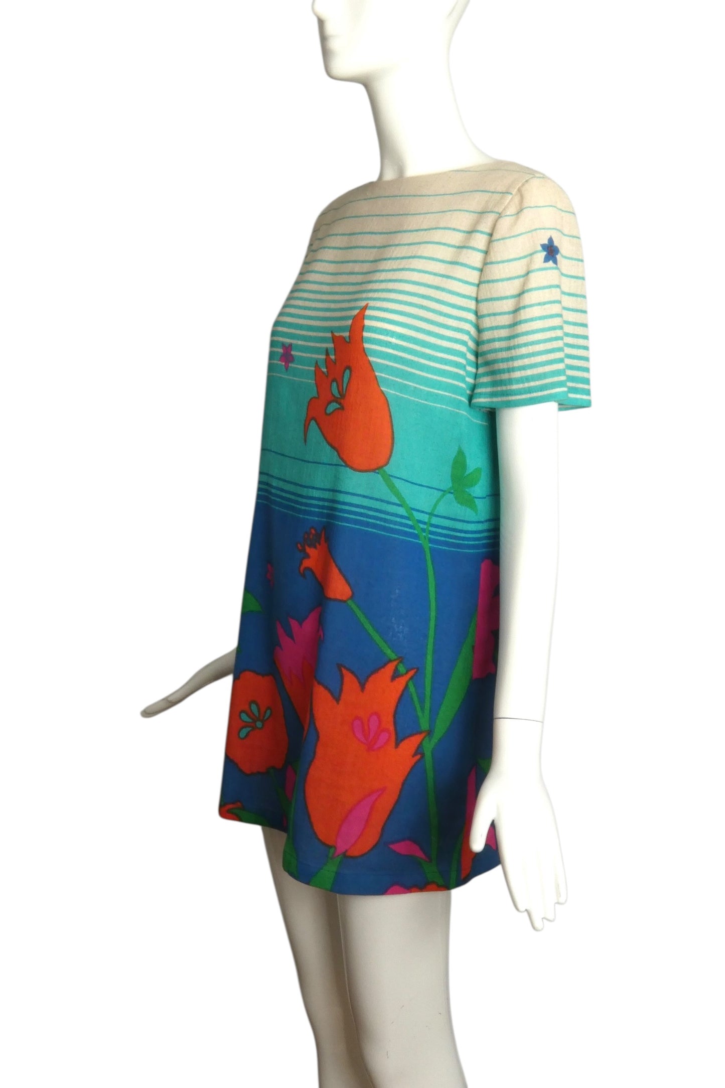 2001 Floral Rayon Dress, Size 8