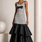 2002 Knit & Taffeta Dress, Size 2