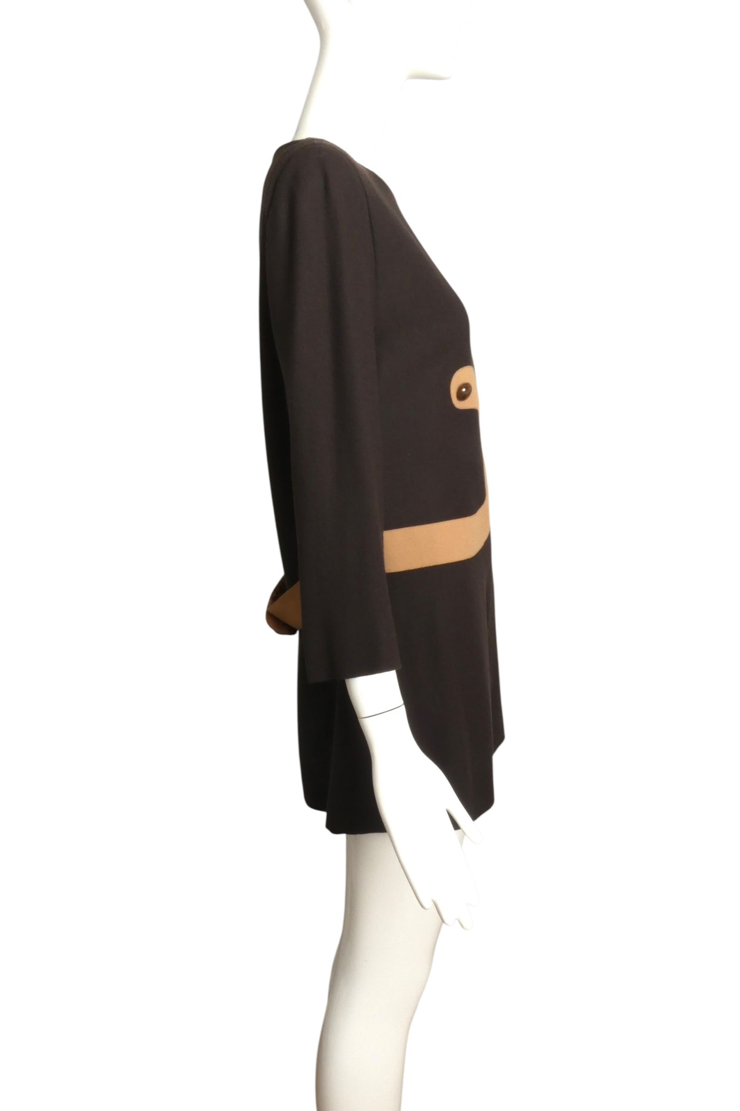 1990s Wool Crepe Dress, Size 4