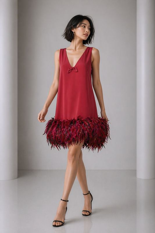 2011 Silk & Feather Dress, Size 4