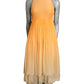 PIERRE CARDIN -  1995 Orange Ombre Chiffon Dress, Size-2