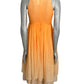 PIERRE CARDIN -  1995 Orange Ombre Chiffon Dress, Size-2
