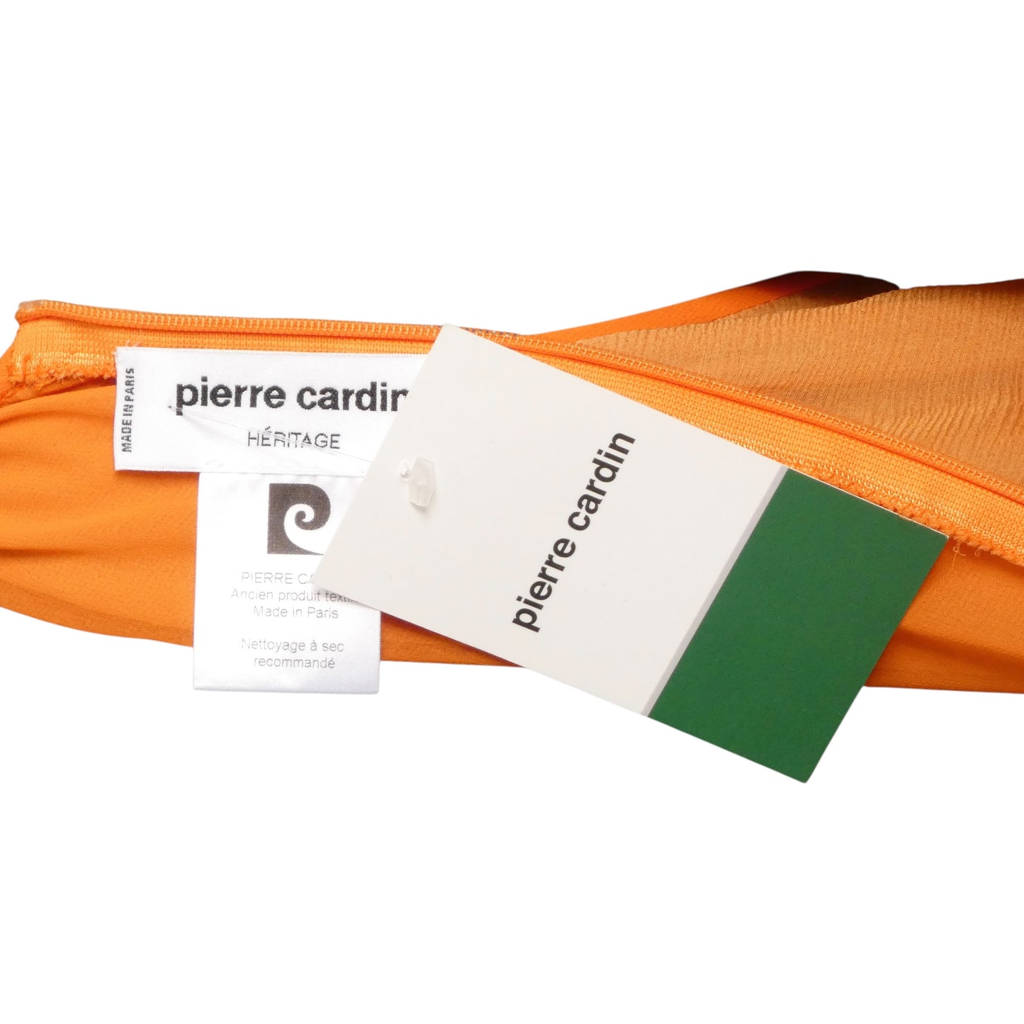 PIERRE CARDIN -  1995 Orange Ombre Chiffon Dress, Size-2