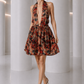 1980 Haute Couture Pleated Silk Dress, Size 4