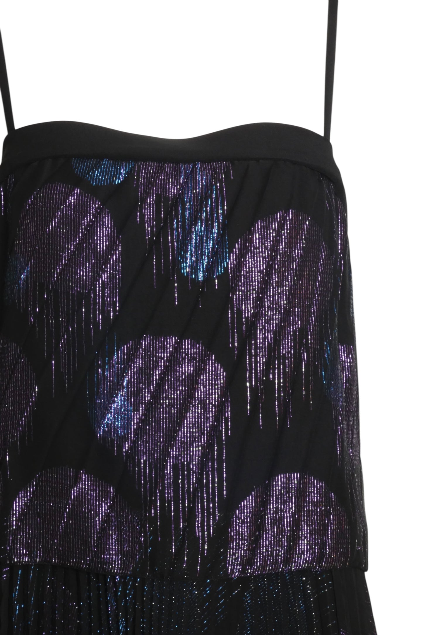1998 Pleated Chiffon Party Dress, Size-6