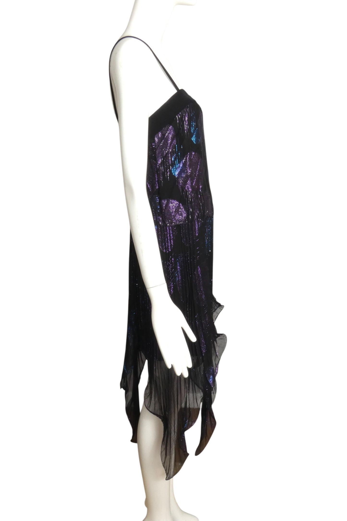 1998 Pleated Chiffon Party Dress, Size-6