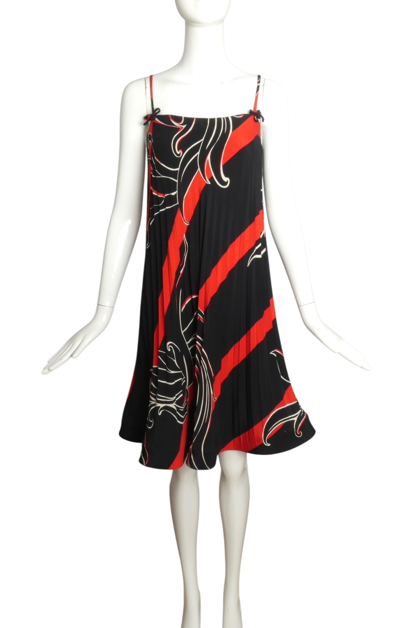 1997 Pleated Silk Dress, Size 6