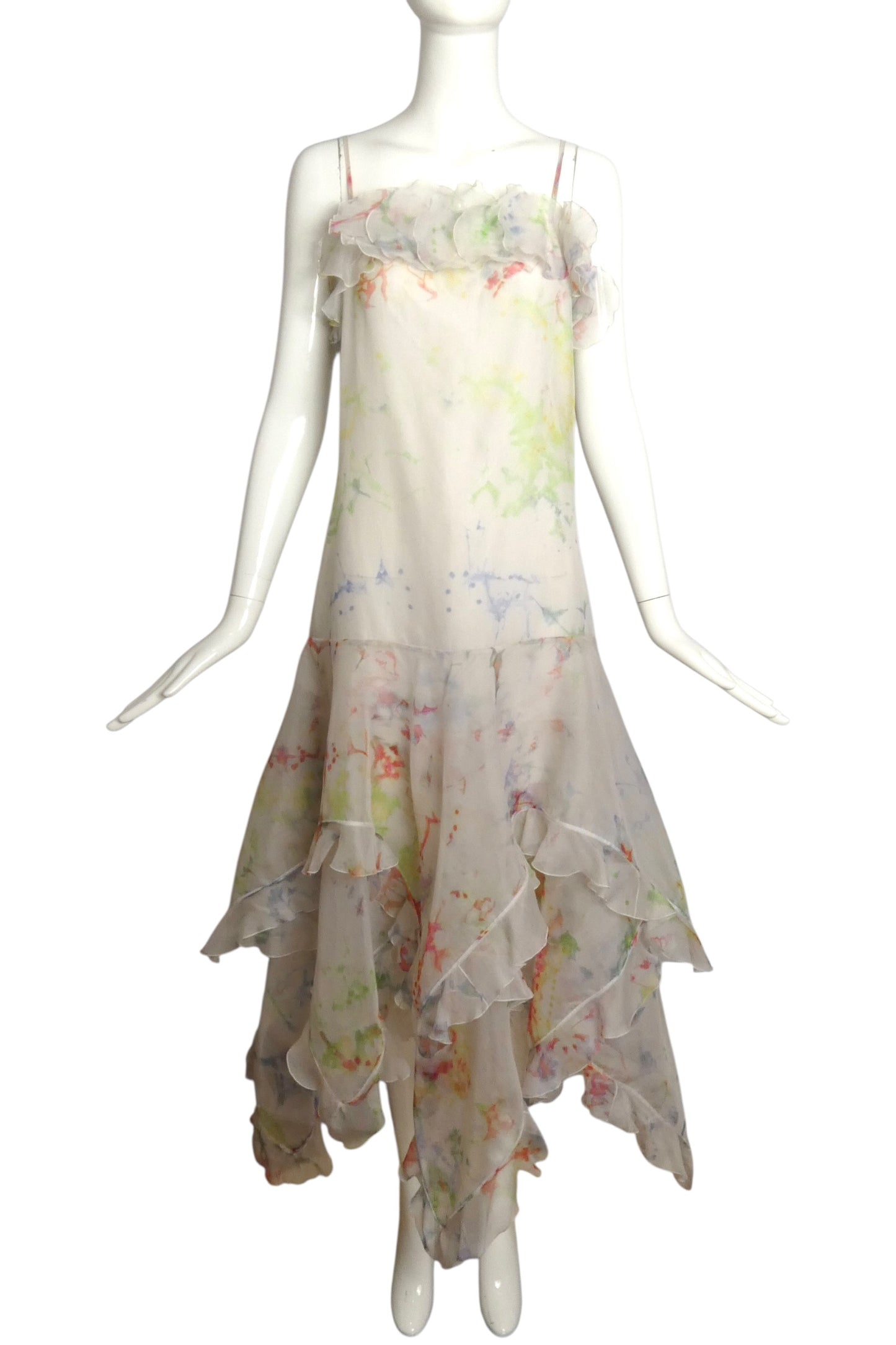 2006 Organza Ruffle Dress, Size-4