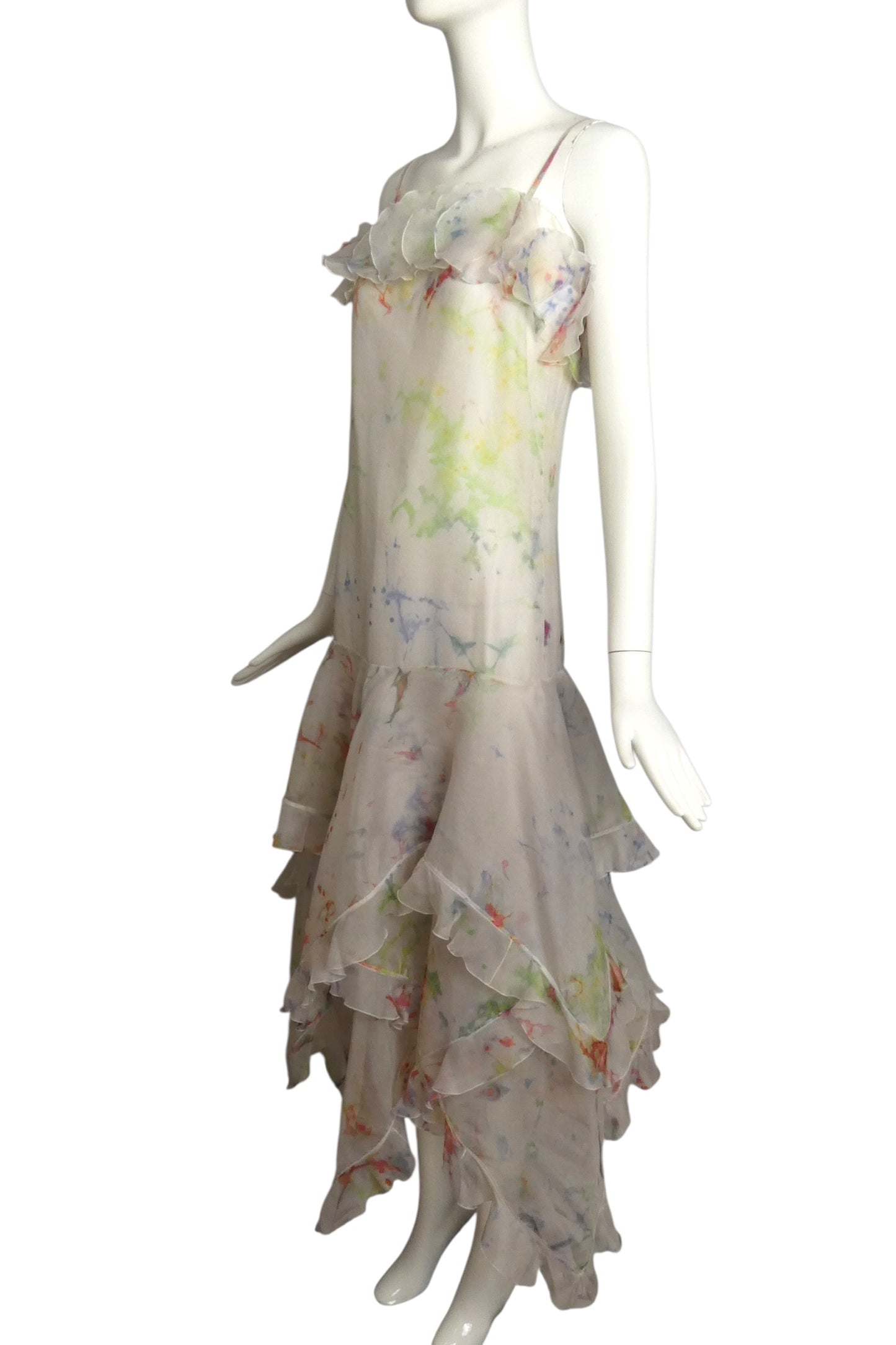 2006 Organza Ruffle Dress, Size-4