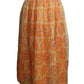 2000 Orange Painted Raffia Ballgown Skirt, Size 4