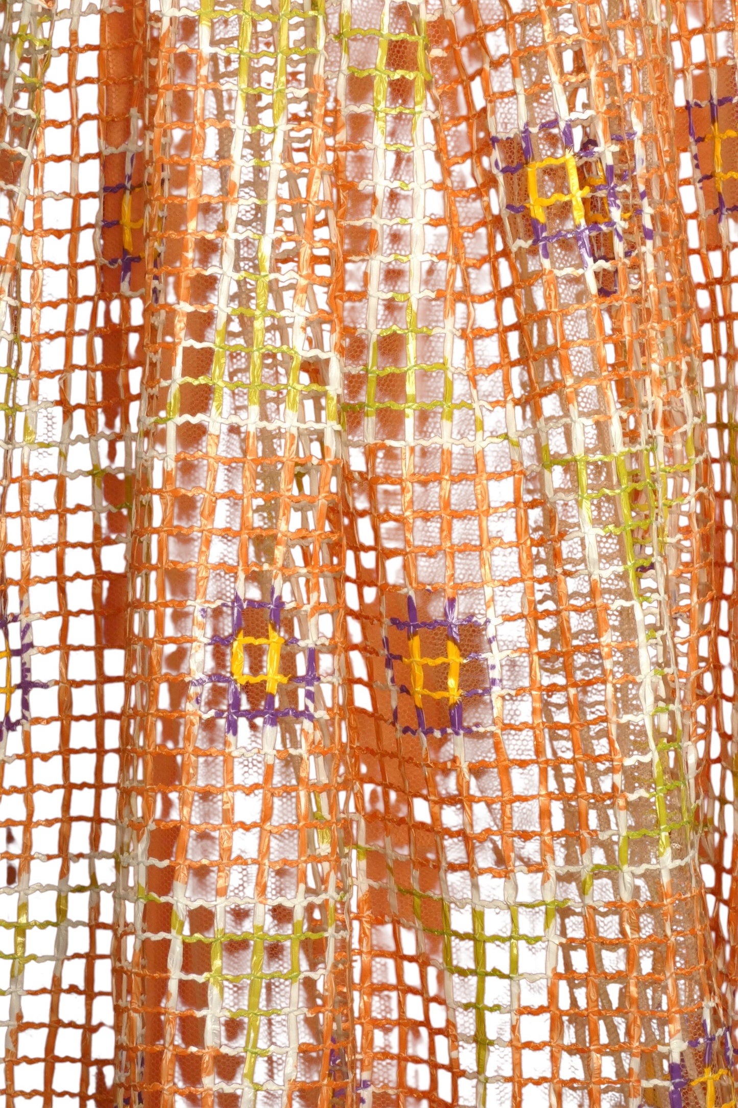 2000 Orange Painted Raffia Ballgown Skirt, Size 4
