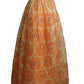 2000 Orange Painted Raffia Ballgown Skirt, Size 4