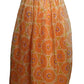 2000 Orange Painted Raffia Ballgown Skirt, Size 4