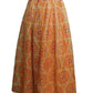 2000 Orange Painted Raffia Ballgown Skirt, Size 4