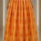 2000 Orange Painted Raffia Ballgown Skirt, Size 4
