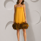 2005 Silk & Feather Dress, Size 6