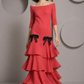 2009 Tiered Knit Evening Dress, Size-6