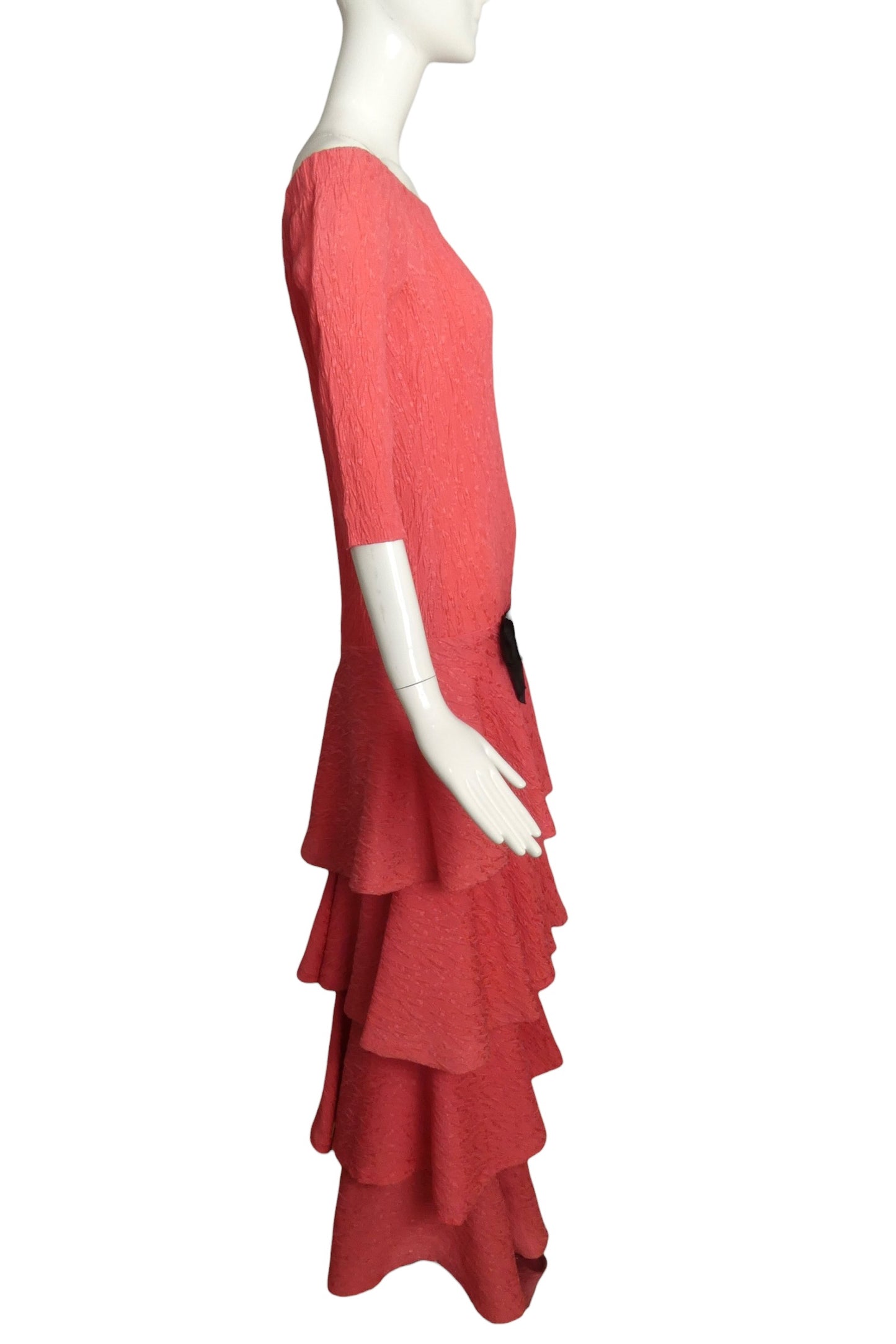 2009 Tiered Knit Evening Dress, Size-6