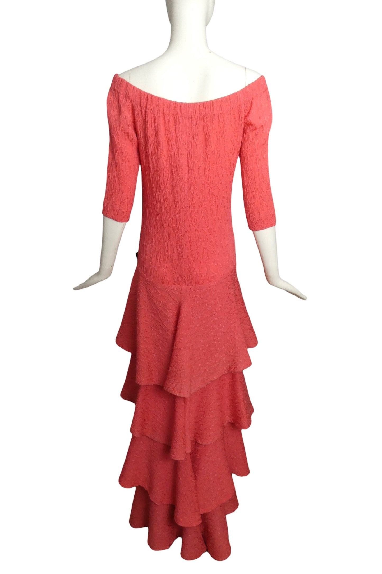 2009 Tiered Knit Evening Dress, Size-6