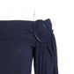 1989 Haute Couture Navy Wool Knit Dress, Size-2