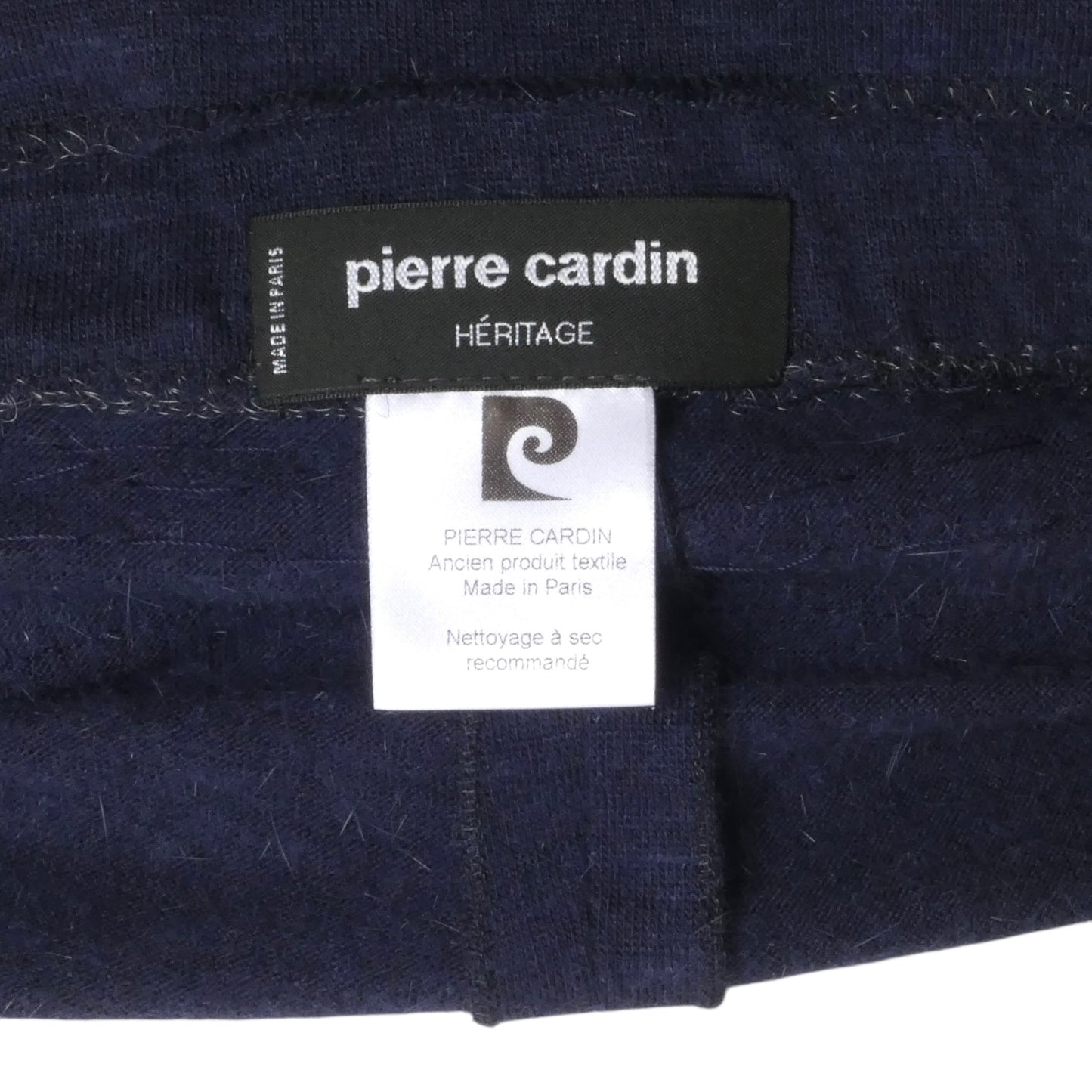 1989 Haute Couture Navy Wool Knit Dress, Size-2