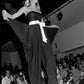 1978 Black Satin Harem Style Pants, Size-4