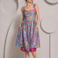 1989 Haute Couture Floral Print Gazar Dress, Size 6