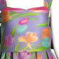 1989 Haute Couture Floral Print Gazar Dress, Size 6
