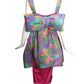1989 Haute Couture Floral Print Gazar Dress, Size 6