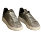 Crystal Encrusted Sneakers, Size-36