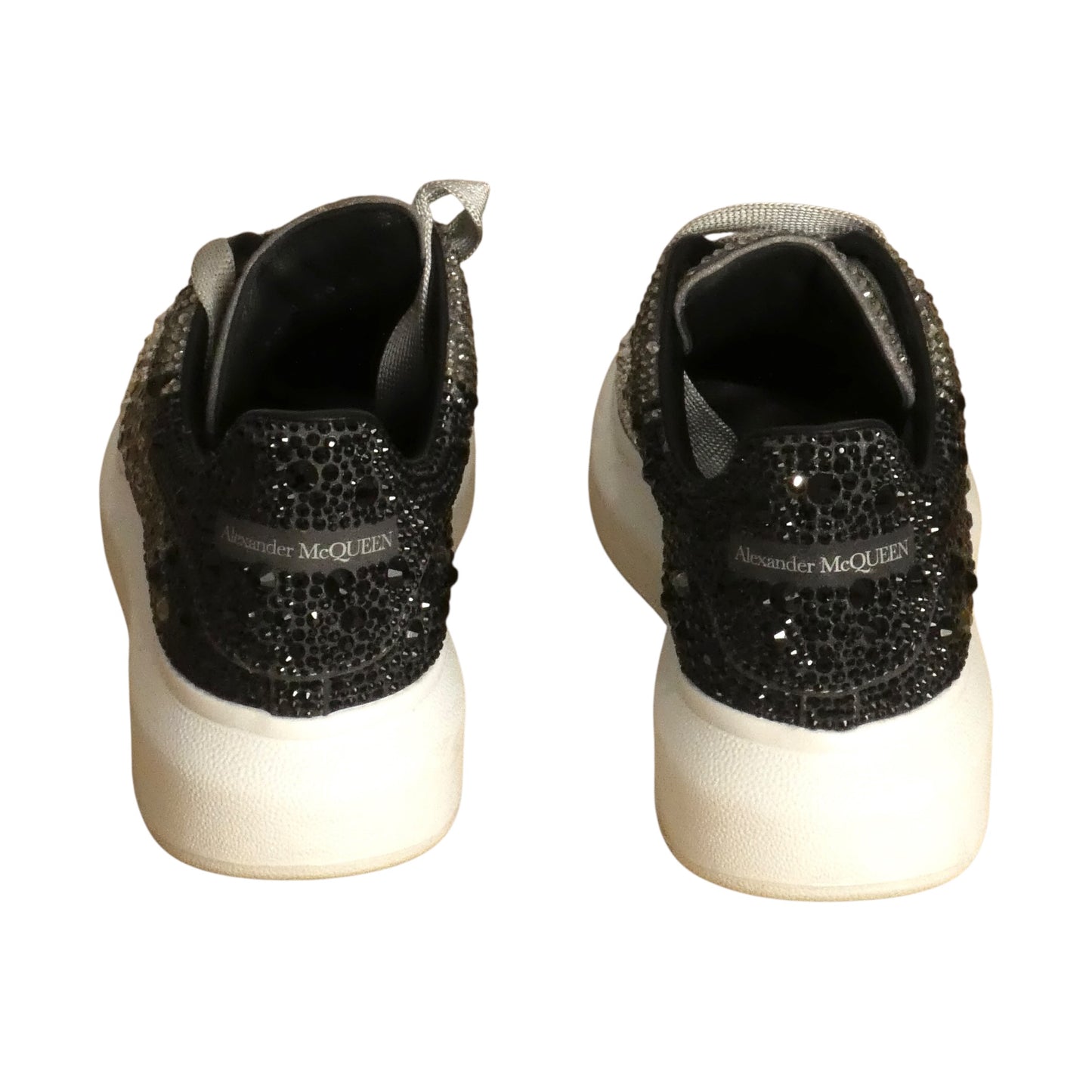Crystal Encrusted Sneakers, Size-36