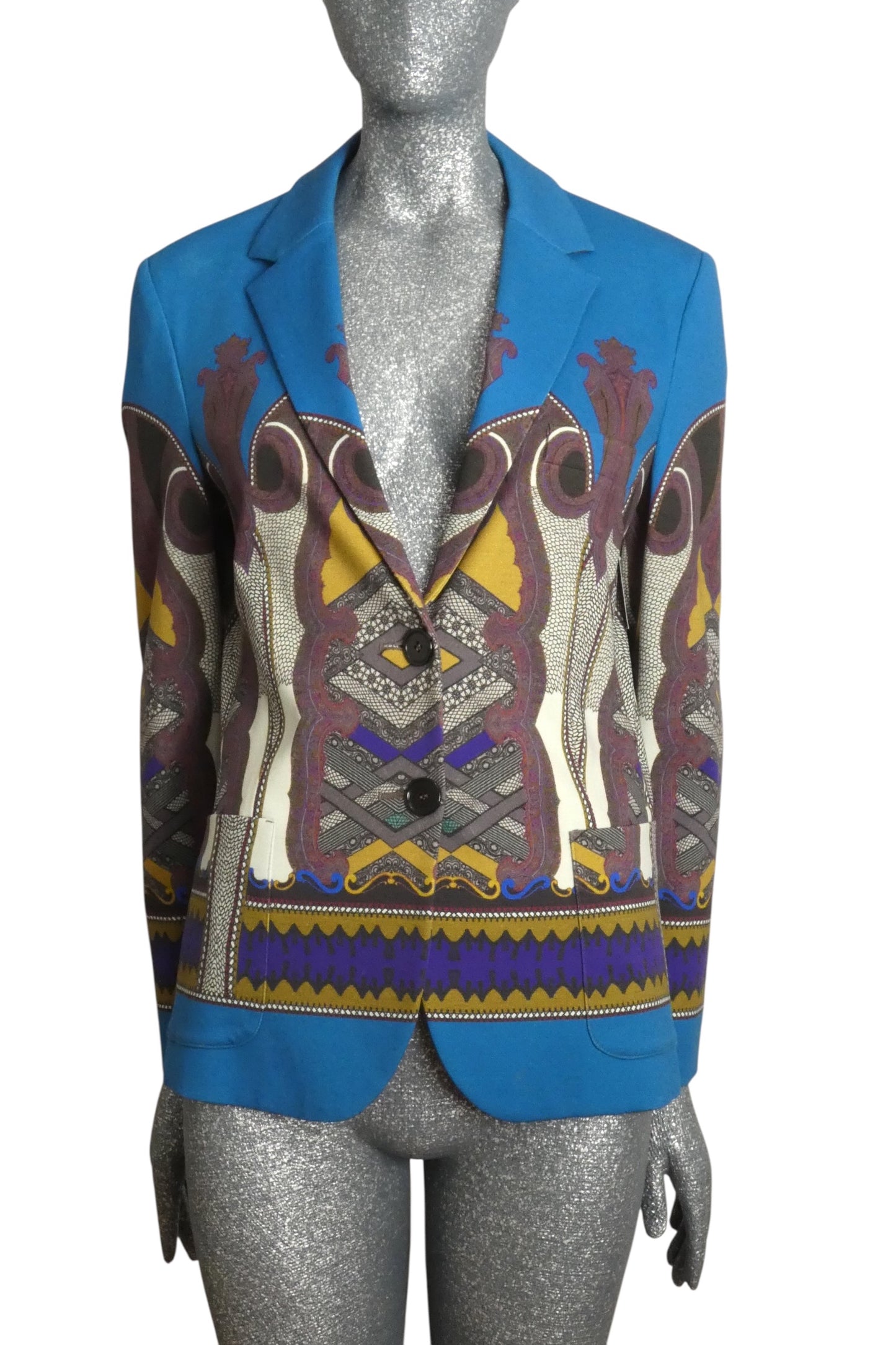 Printed Knit Blazer, Size 8