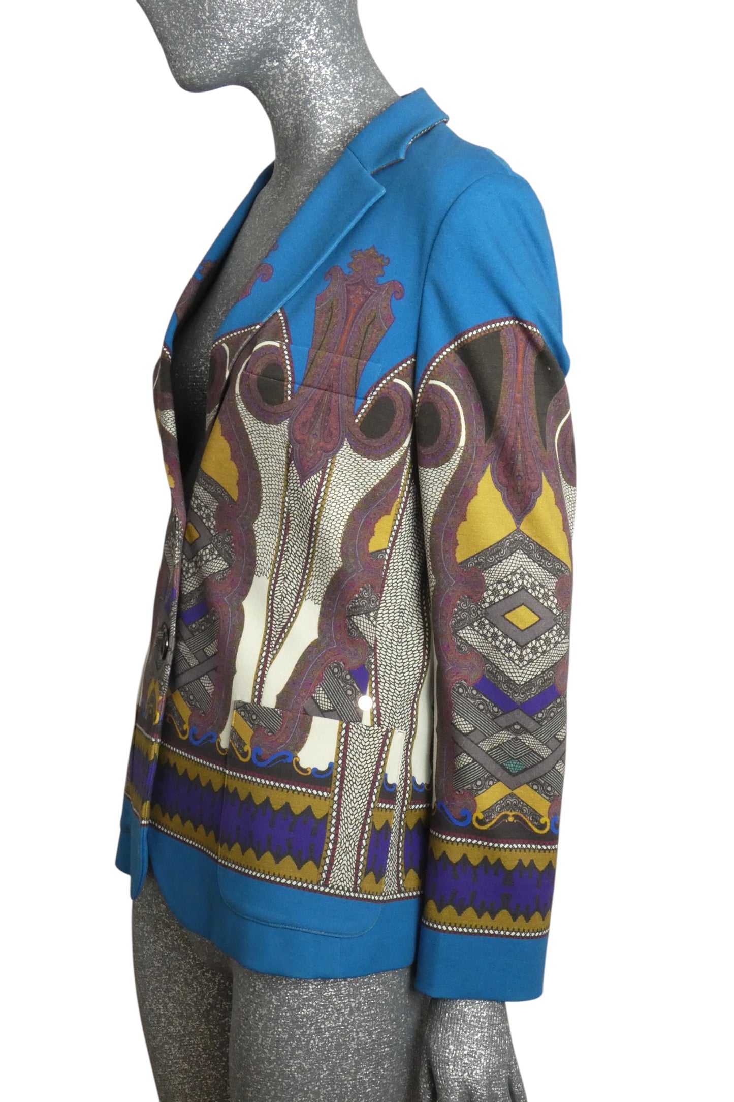 Printed Knit Blazer, Size 8