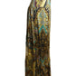 Printed Silk & Lace Maxi Skirt, Size-12