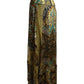 Printed Silk & Lace Maxi Skirt, Size-12