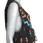 1980s Printed Suede Vest, Size 8